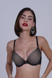 BELLAGIO One-piece bra paired with matching panty BB5336-BLKPR-DN202