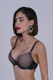 BELLAGIO One-piece bra paired with matching panty BB5336-BLKPR-DN202