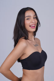 AXTZH One-piece strapless bra designed for a smooth, invisible fit XB0789-BLACK-DP111