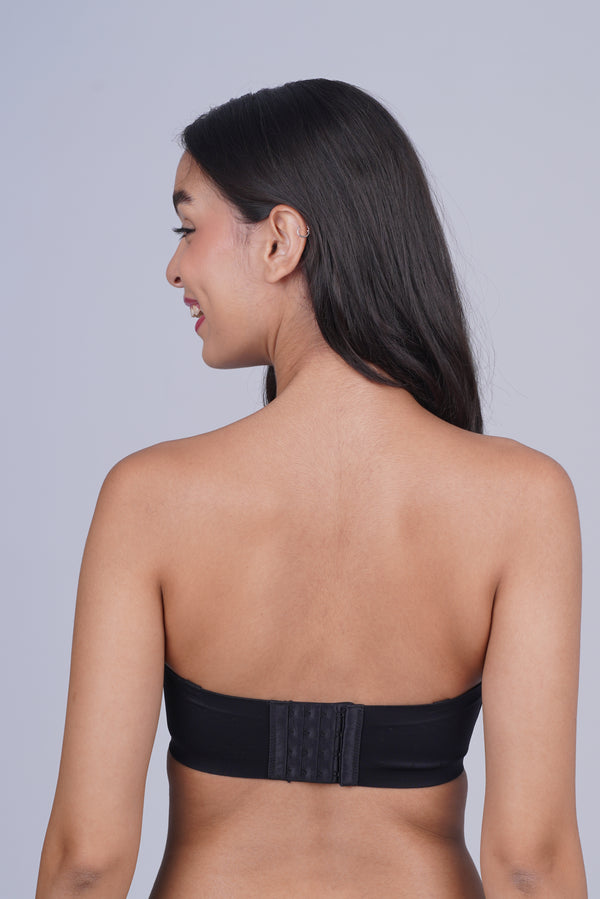 AXTZH One-piece strapless bra designed for a smooth, invisible fit XB0789-BLACK-DP111