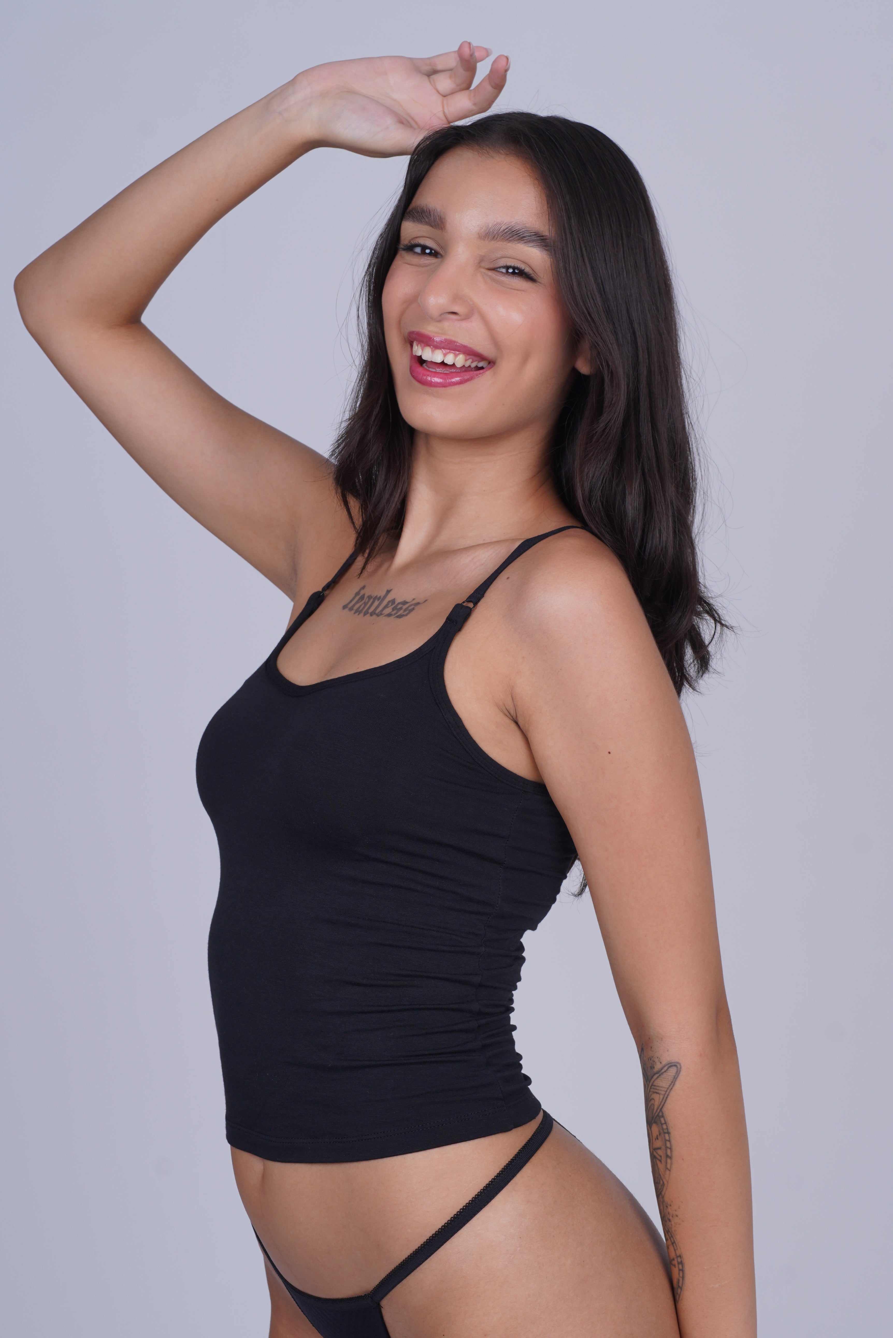 BELLAGIO Women’s Everyday Comfort Slip Dress – Perfect Innerwear for Effortless Elegance and Smooth Layering BWI0911-BLACK-H3M