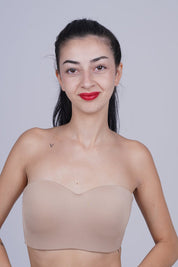 AXTZH One-piece strapless bra designed for a smooth, invisible fit XB0789-SKIN-DP111