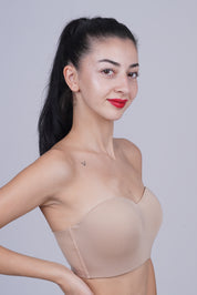 AXTZH One-piece strapless bra designed for a smooth, invisible fit XB0789-SKIN-DP111