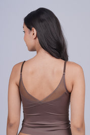 AXTZH Enchanted Veil Bralette X5043-COFFEE-CP123