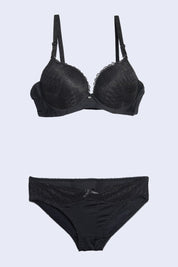 AXTZH Lace Waist Bikini Panty PSET AP2324-BLACK