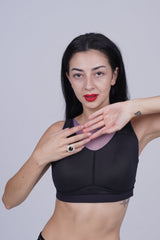 TRIUMPH High Neck Mesh Panel Bra with Supportive Fit and Modern Styling-110I712-K9