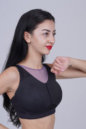 TRIUMPH High Neck Mesh Panel Bra with Supportive Fit and Modern Styling-110I712-K9