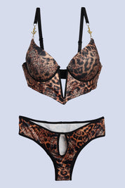 AXTZH Cut-Out Detail Bikini Panty PSET AP2056-LEOPR3