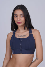 AXTZH Full Coverage Women’s Sports Bra – Perfect Blend of Strength, Comfort, and Style X0839-NAVY-CP120