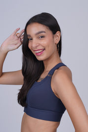 AXTZH Full Coverage Women’s Sports Bra – Perfect Blend of Strength, Comfort, and Style X0839-NAVY-CP120