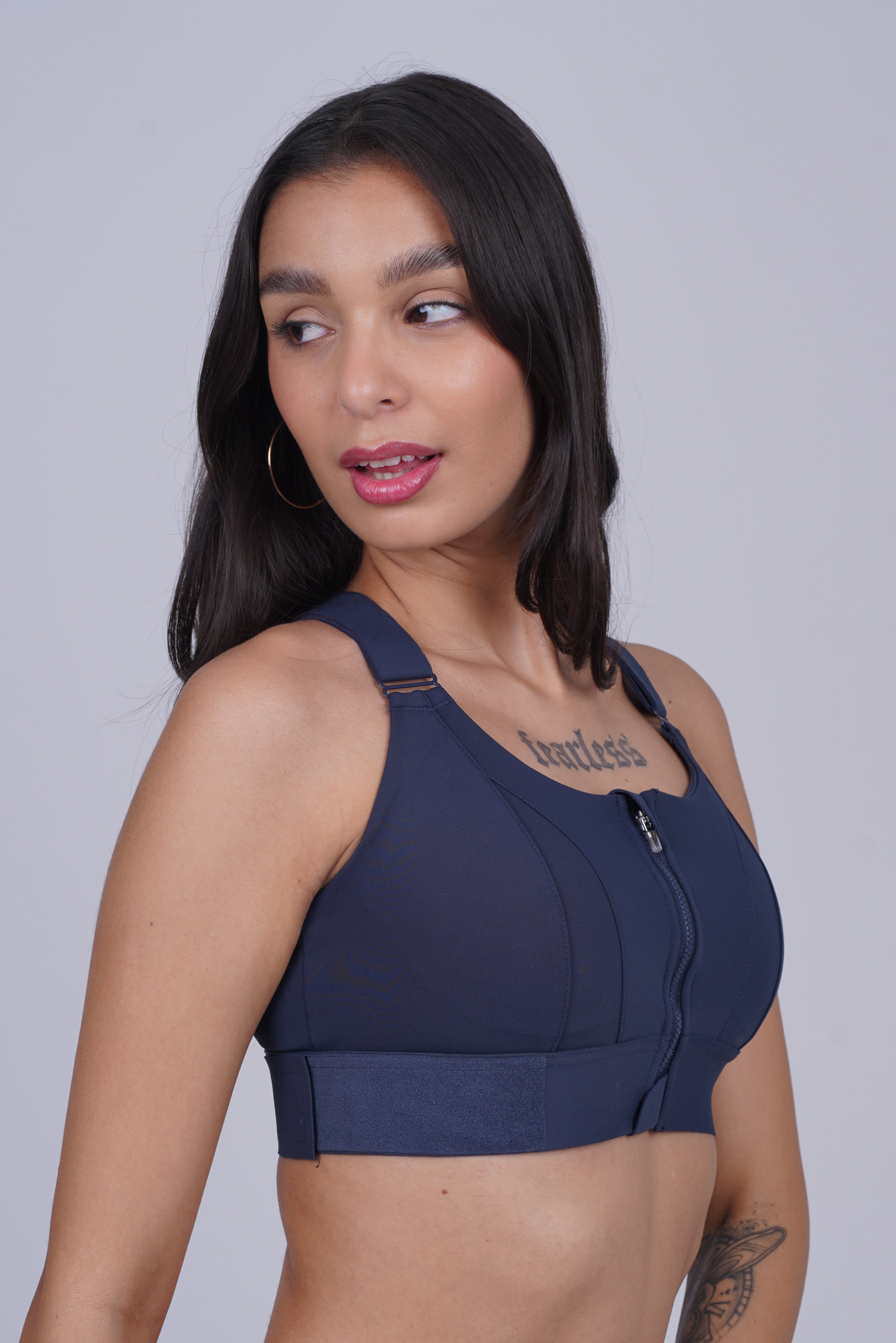 AXTZH Full Coverage Women’s Sports Bra – Perfect Blend of Strength, Comfort, and Style X0839-NAVY-CP120