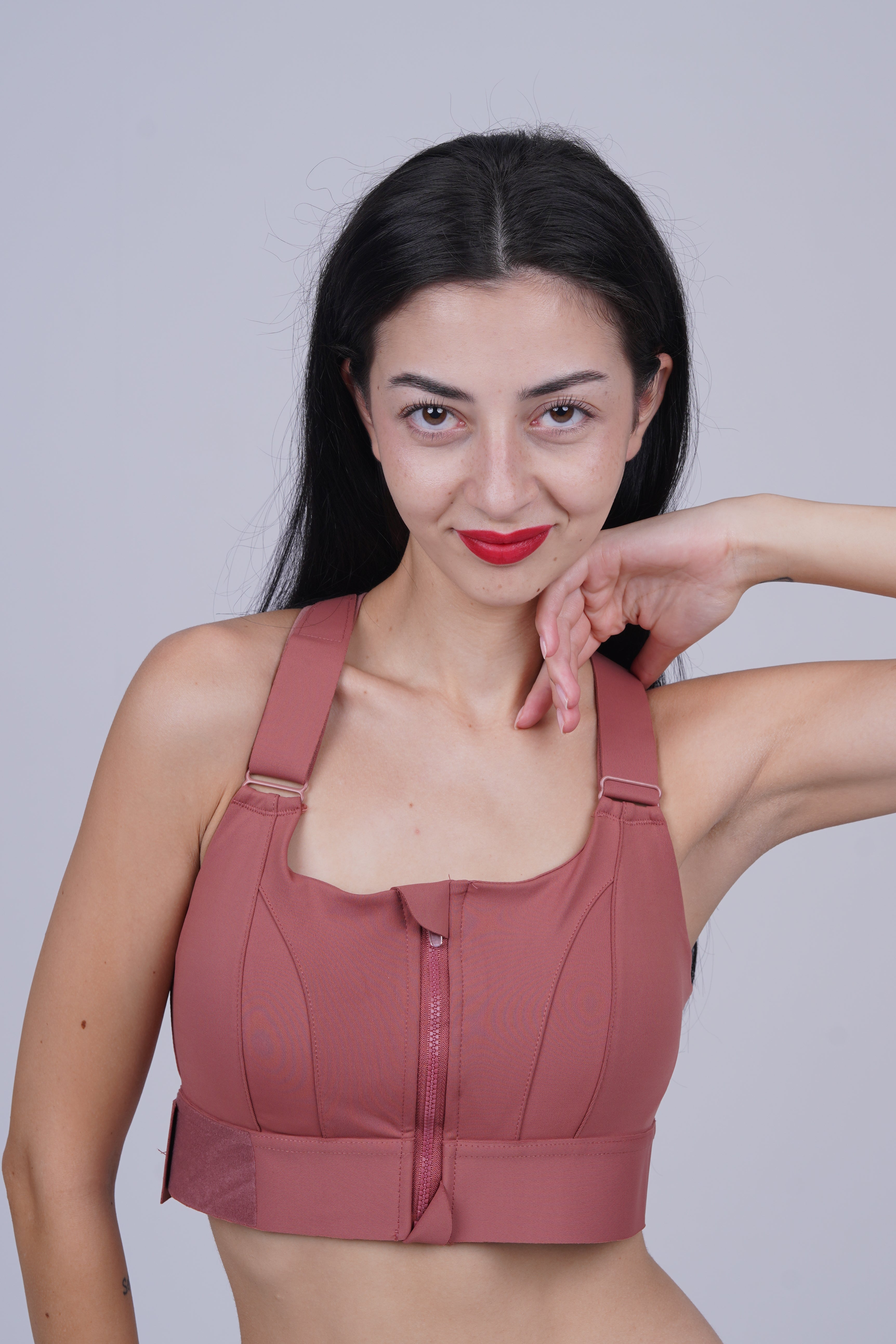 AXTZH Full Coverage Women’s Sports Bra – Perfect Blend of Strength, Comfort, and Style X0839-MARSALA-CP120