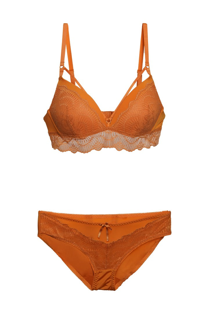 AXTZH Sheer Lace Edge Panty PSET AP9001-MUSTERD