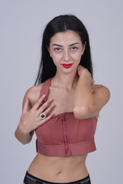 AXTZH Full Coverage Women’s Sports Bra – Perfect Blend of Strength, Comfort, and Style X0839-MARSALA-CP120