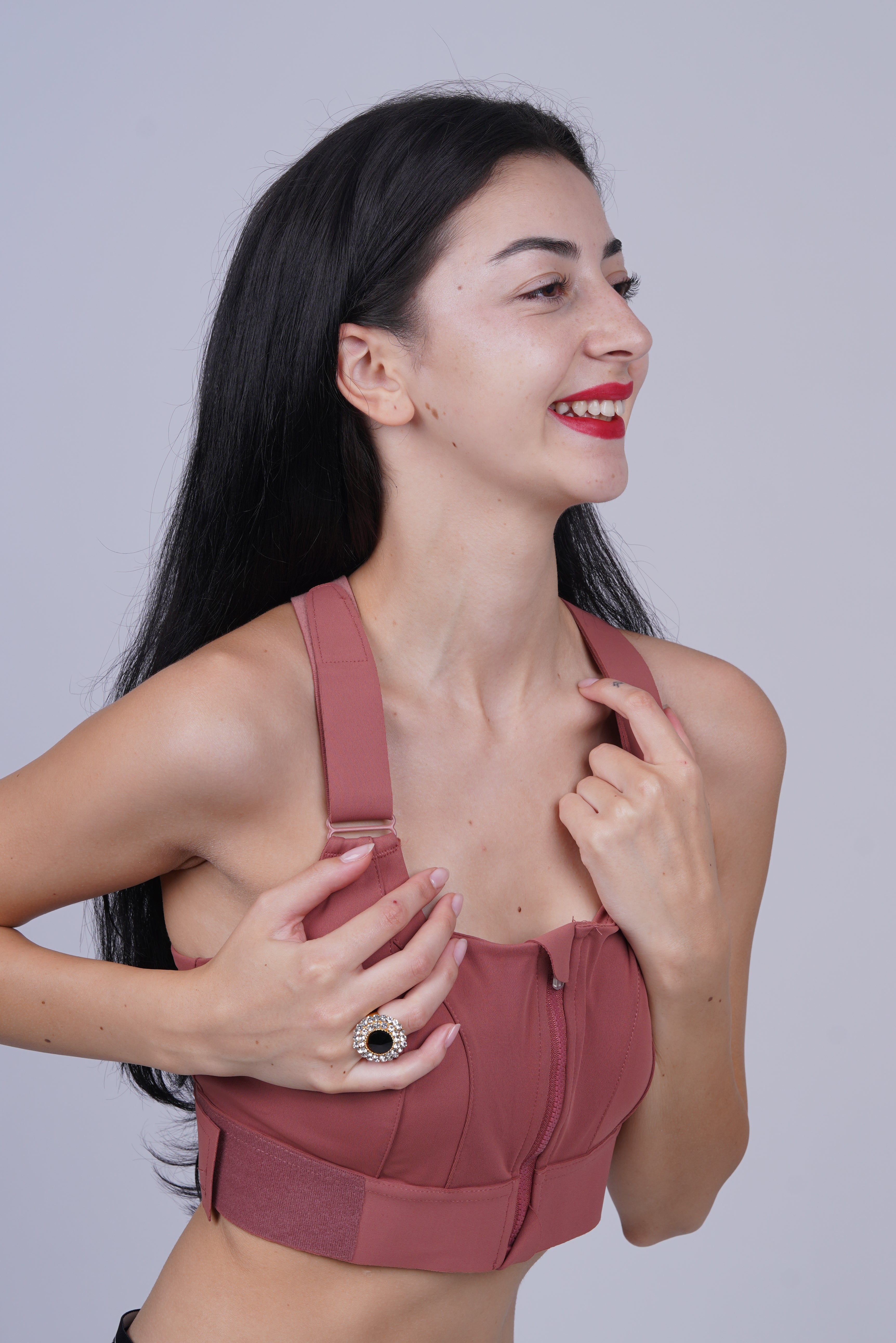 AXTZH Full Coverage Women’s Sports Bra – Perfect Blend of Strength, Comfort, and Style X0839-MARSALA-CP120