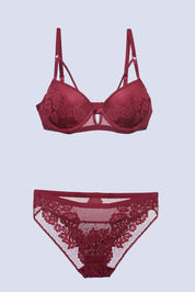 BELLAGIO Chic Sexy Panty for Women with Seamless Comfort and Lace Finishing Touches BP5073-MERLOT