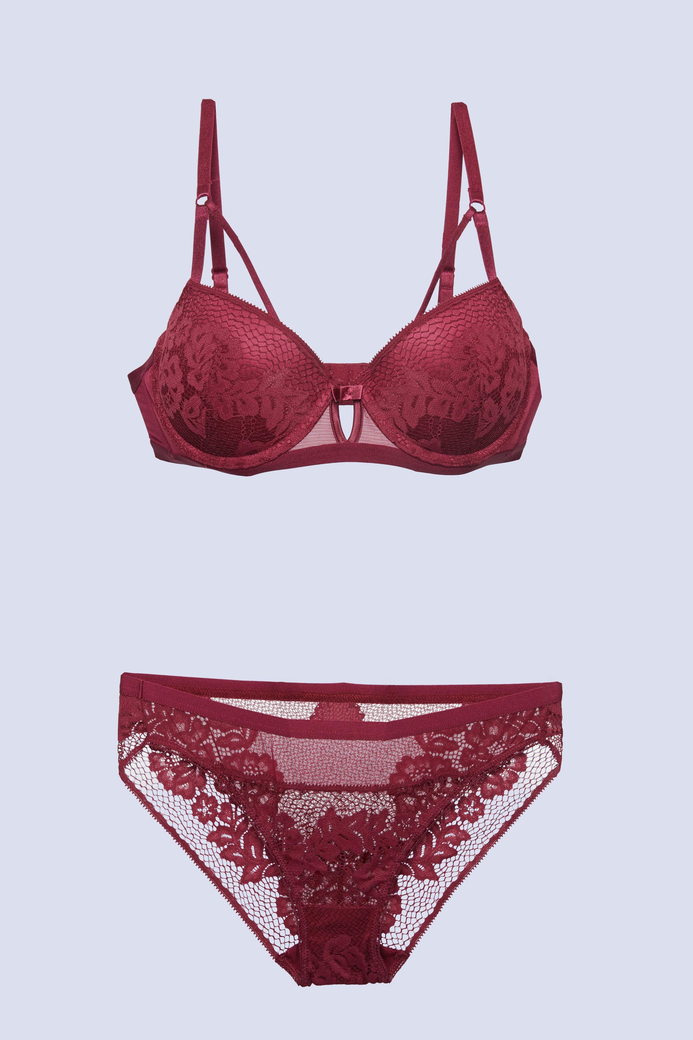 BELLAGIO Chic Sexy Panty for Women with Seamless Comfort and Lace Finishing Touches BP5073-MERLOT