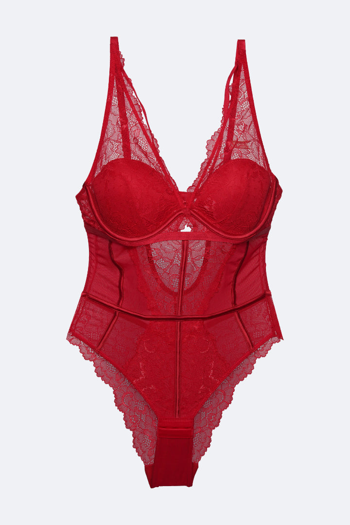 BELLAGIO Timeless Seduction Bodysuit BBS6618-RED-BS1P