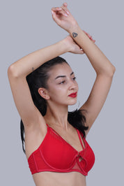 BELLAGIO One-piece bra paired with matching panty BB1002-CRIMSON-DN102