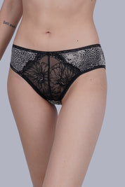 AXTZH Black Lace Sheer Panty PSET AP1962-FS-BLKLEO