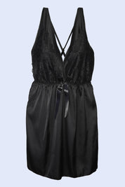 AXTZH Midnight Serenity Nightwear-X9565-BLACK-F11S