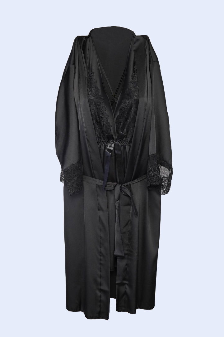 AXTZH Midnight Serenity Nightwear-X9565-BLACK-F11S
