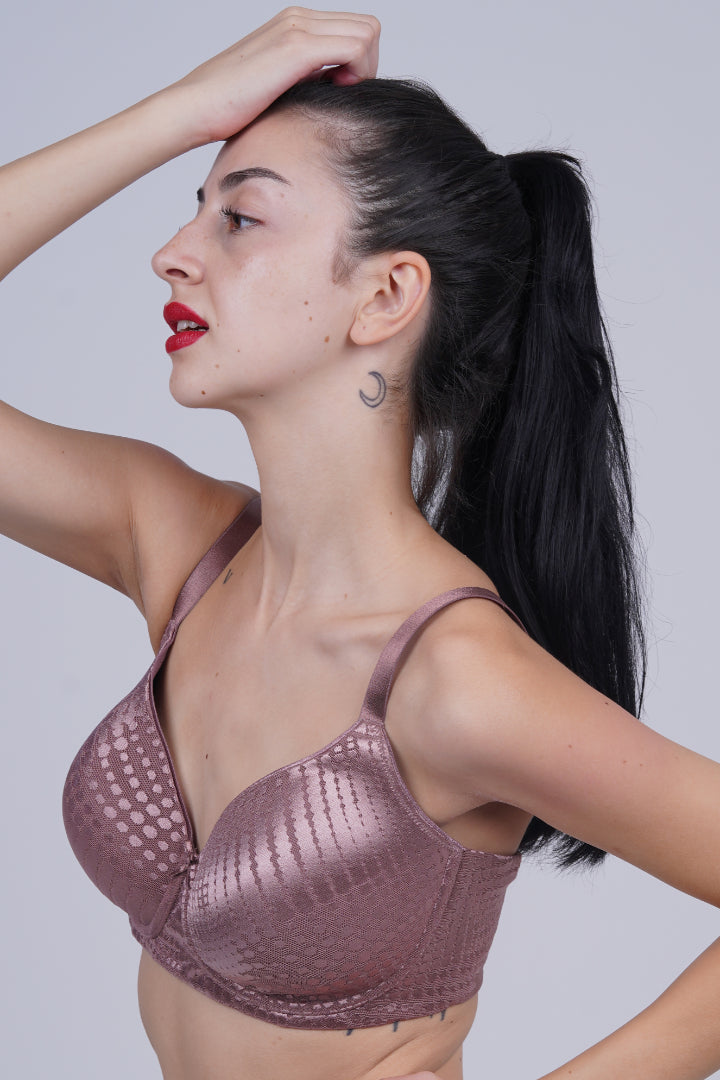 TRIUMPH Stylishly Textured Bra with Adjustable Straps and Modern Detailing- 110I783-UD