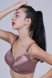 TRIUMPH Stylishly Textured Bra with Adjustable Straps and Modern Detailing- 110I783-UD