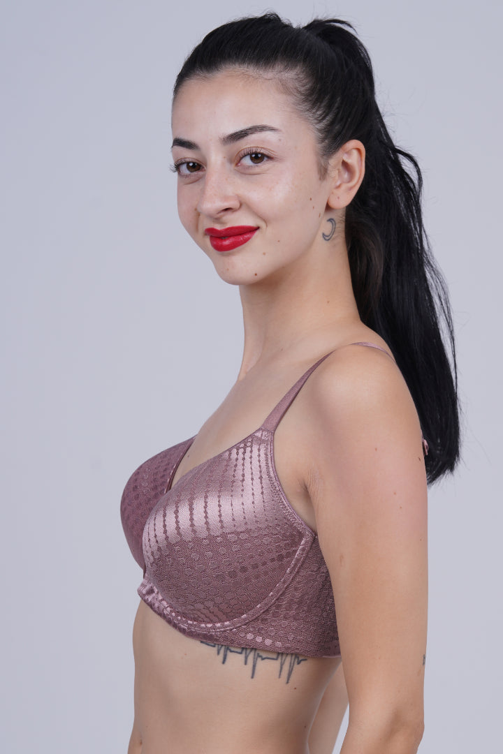 TRIUMPH Stylishly Textured Bra with Adjustable Straps and Modern Detailing- 110I783-UD