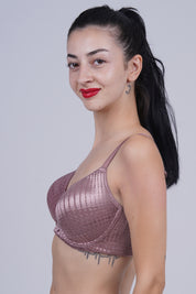 TRIUMPH Stylishly Textured Bra with Adjustable Straps and Modern Detailing- 110I783-UD