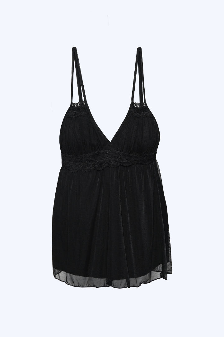 AXTZH Moonlit Charm Nightwear X0269-BLACK-NSL3PMO