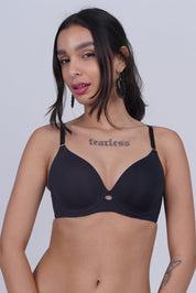 TRIUMPH Padded Underwire Bra with Modern Keyhole Detail and Sleek Contours-123I583-BLACK 04