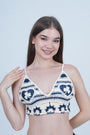 AXTZH Savvyy Elegant Summer Crochet Beachwear Top with Unique Patterned Design and Comfortable Fit X0169-OCEAN-BW1PBL