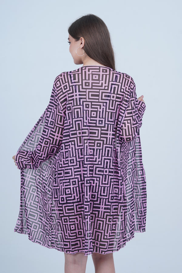 AXTZH Chic and Modern Swimwear Ensemble with Coordinated Pieces for Poolside and Beachwear X8859-PINPR-3PS