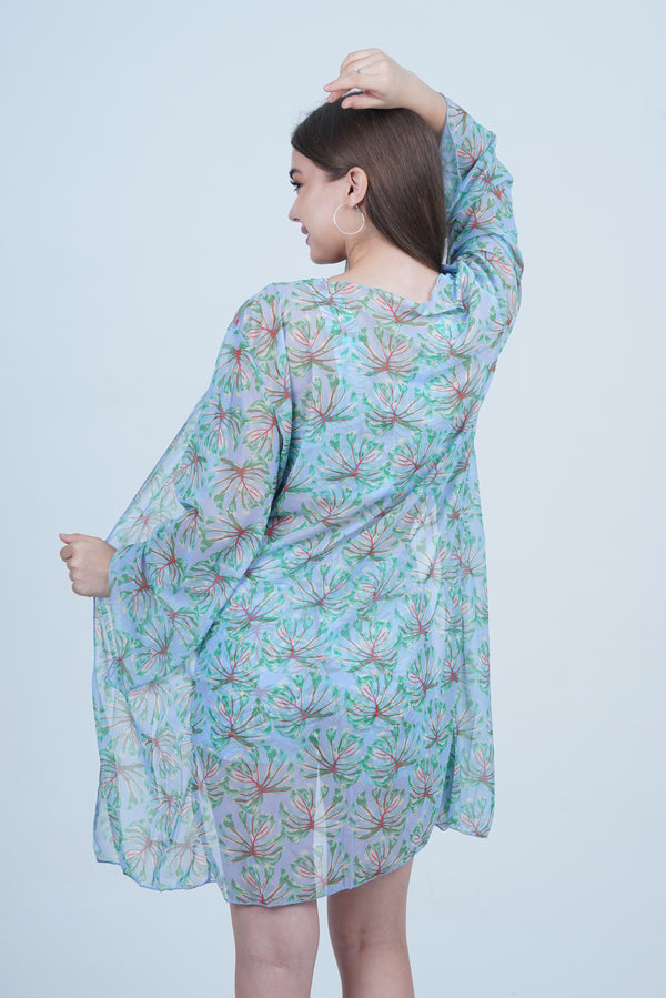 AXTZH Stylish 3-Piece Swimwear Set for Women with Coordinating Top, Shorts, and Breezy Cover-Up X0098-IRSPR-3PS