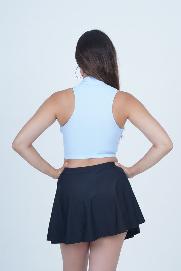 AXTZH Modern Curve Cut 2-Piece Swim Set X2357-BLUE-2PF