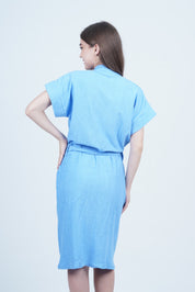 AXTZH Effortless and Sexy Towel Nightwear for Women with Adjustable Tie and Relaxed Fit XBROBEPRCOT-IRIS