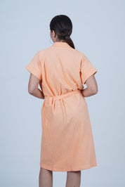 AXTZH Effortless and Sexy Towel Nightwear for Women with Adjustable Tie and Relaxed Fit XBROBEPRCOT-PEACH