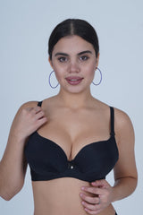 AXTZH Padded Bra for Women – Stylish One-Piece with Enhanced Shape and Gentle Comfort  AB0009-BLACK-DP401