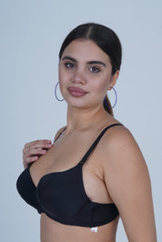 AXTZH Padded Bra for Women – Stylish One-Piece with Enhanced Shape and Gentle Comfort  AB0009-BLACK-DP401