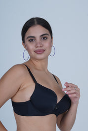 AXTZH Padded Bra for Women – Stylish One-Piece with Enhanced Shape and Gentle Comfort  AB0009-BLACK-DP401