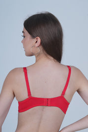 AXTZH Padded Bra for Women – Stylish One-Piece with Enhanced Shape and Gentle Comfort  AB0009-RED-DP401