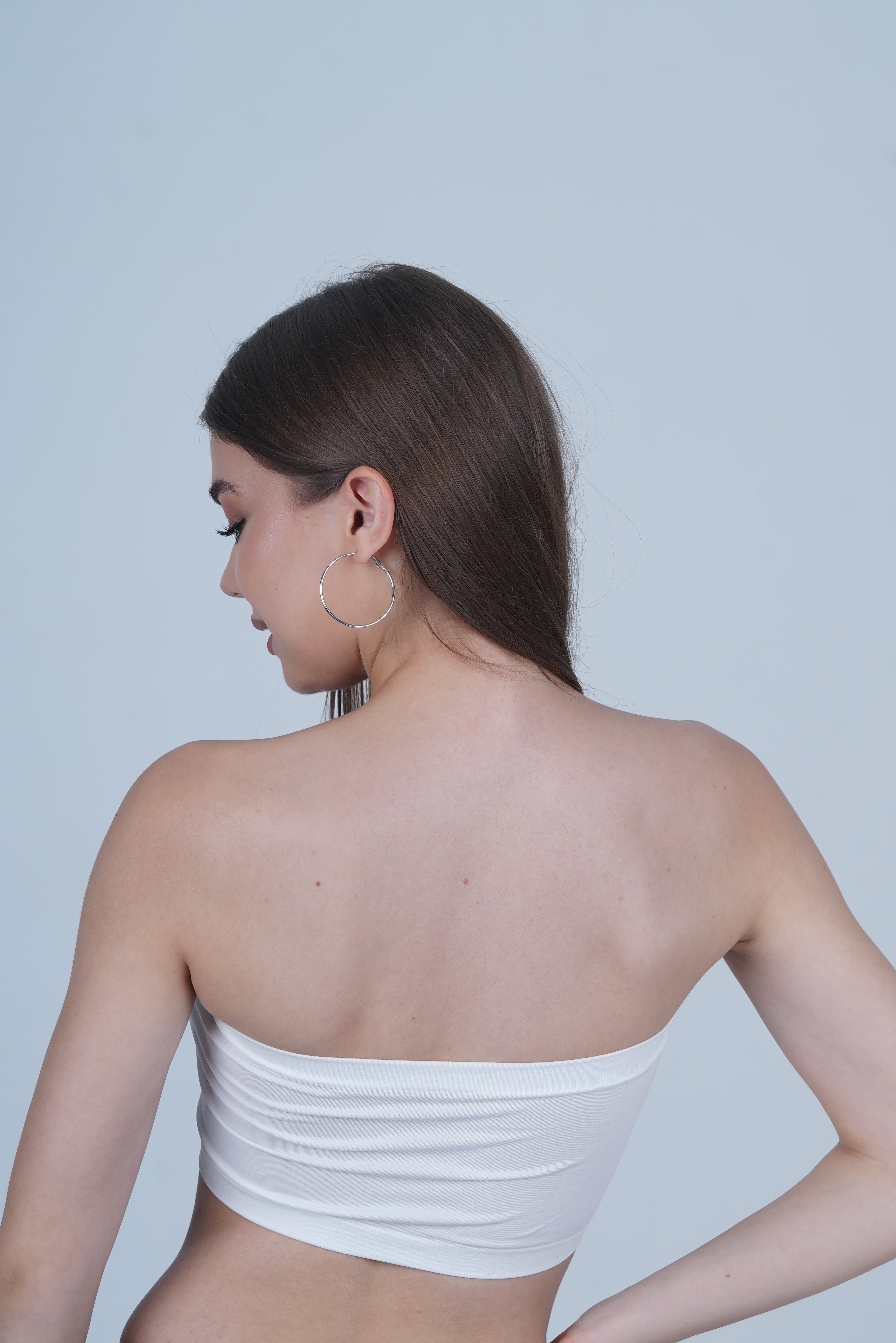 AXTZH Seamless Women’s Tube Bra with Stretchable Fit and Lightweight Feel XXTUBE001-WHITE