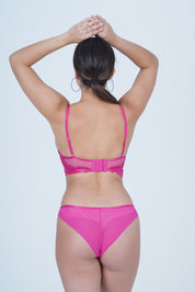 BELLAGIO Stylish Lace Panty Paired with Matching Bra for Women – Comfort Meets Allure BP5357-FUCHSIA