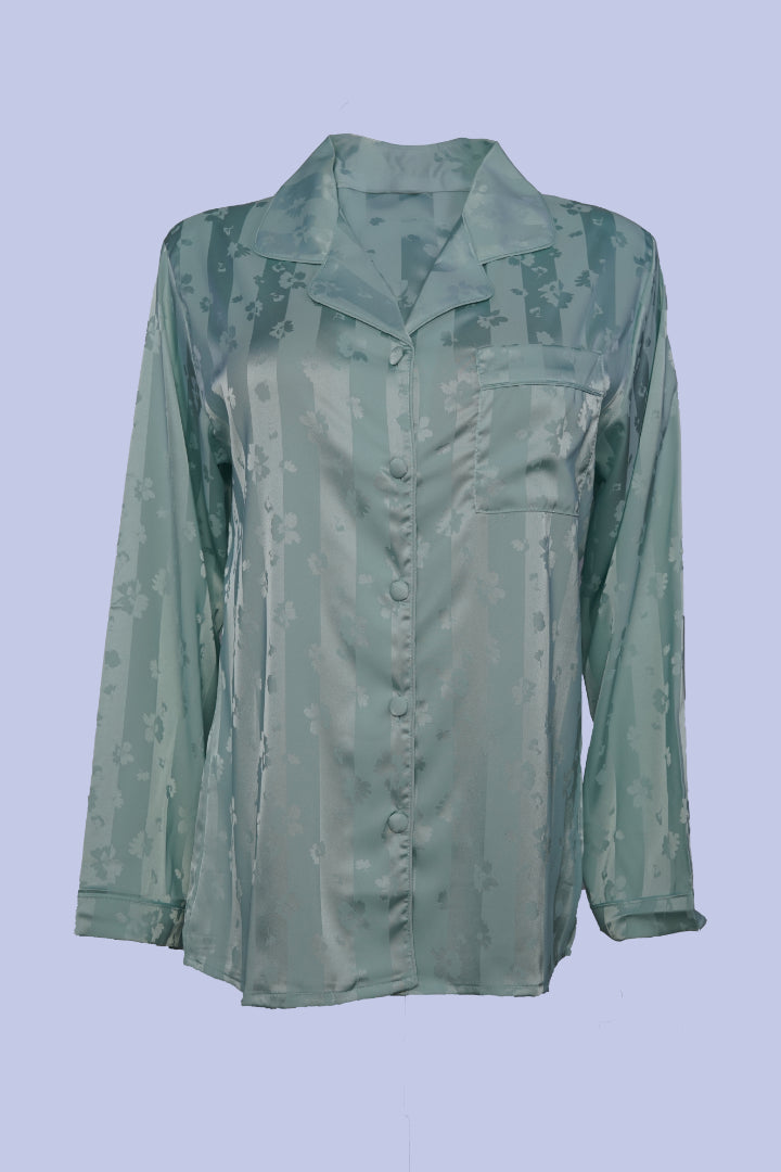 AXTZH 2-Piece Soft Nightwear Pajama Set NW X2215-TGREEN-WC2S