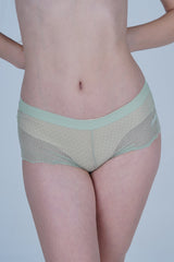 AXTZH Women’s Sexy Mid-Rise Brief with Soft Fabric and Delicate Scalloped Edges XPTYFNE6524IO-TGREEN