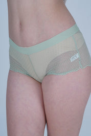 AXTZH Women’s Sexy Mid-Rise Brief with Soft Fabric and Delicate Scalloped Edges XPTYFNE6524IO-TGREEN
