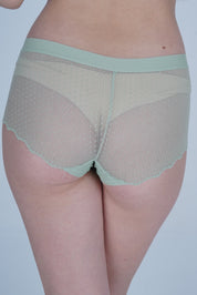AXTZH Women’s Sexy Mid-Rise Brief with Soft Fabric and Delicate Scalloped Edges XPTYFNE6524IO-TGREEN