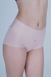 AXTZH Seamless Body-Hugging Women’s Brief with Delicate Front Accent XPTYSCOTHW1231IJ-PEACH