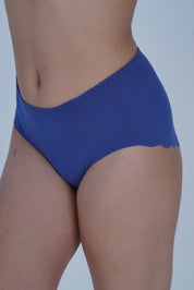 AXTZH Chic Mid-Rise Women’s Brief with Stylish Bow Detail and Smooth Finish XPTYSCOT8223IO-RBLUE